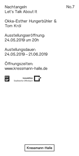 Tom Kr&oacute;l — Nachtangeln / Lets Talk about it